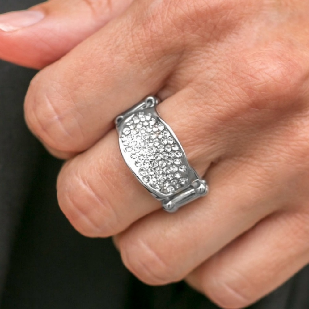Sparkling Waters White Rhinestone Ring